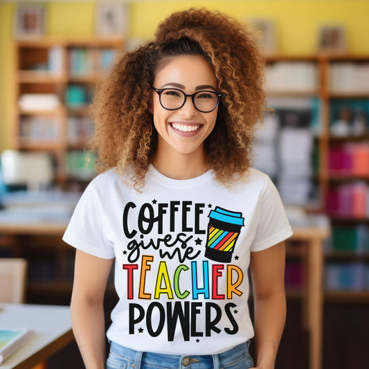 Coffee gives me super powers, Ready to Press DTF Transfer