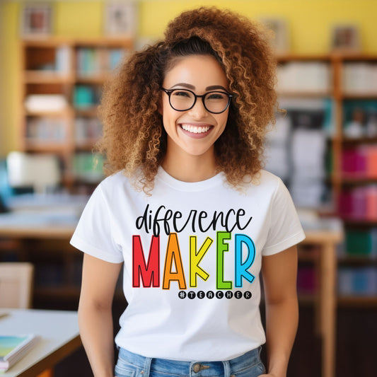 Difference Maker Teacher, Ready to Press DTF Transfer