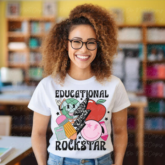 Educational Rockstar Ready to Press DTF Transfer