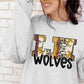 Wolves School Spirit Sublimation or DTF Transfer