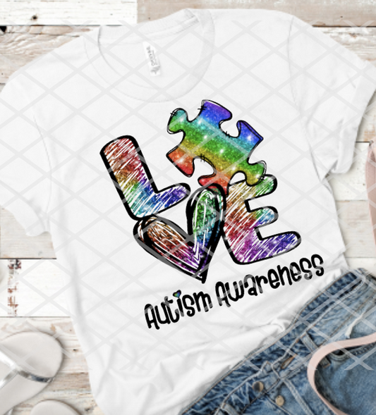 Autism Sublimation or DTF Transfers