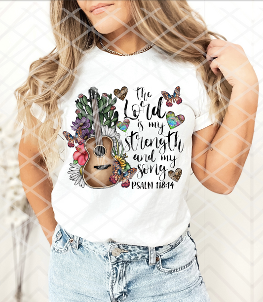 DTF The Lord is my strength and my song, Ready to Press Transfer