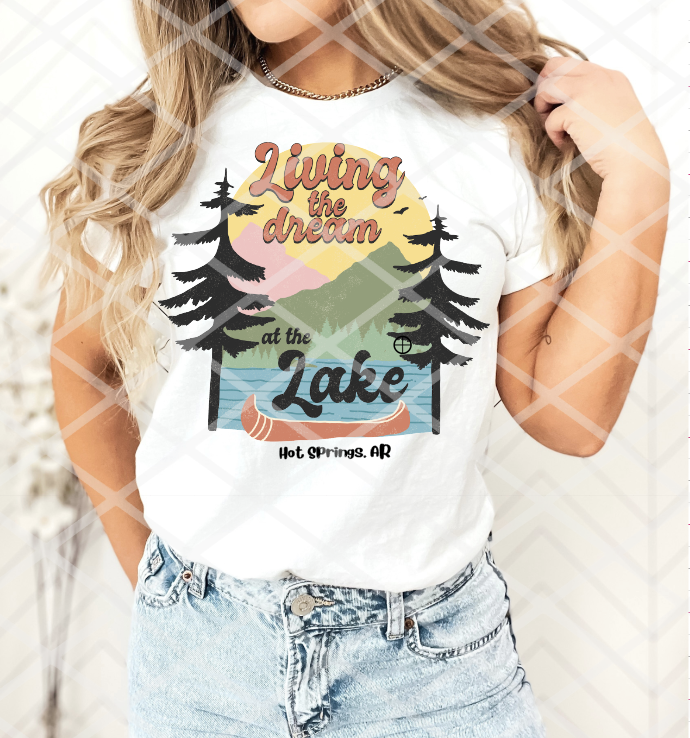 DTF Lake Life, Hot Springs, AR, Ready to Press Transfer