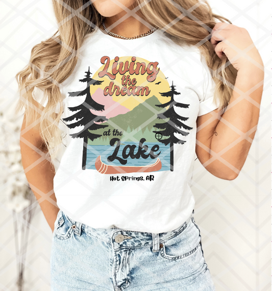 DTF Lake Life, Hot Springs, AR, Ready to Press Transfer
