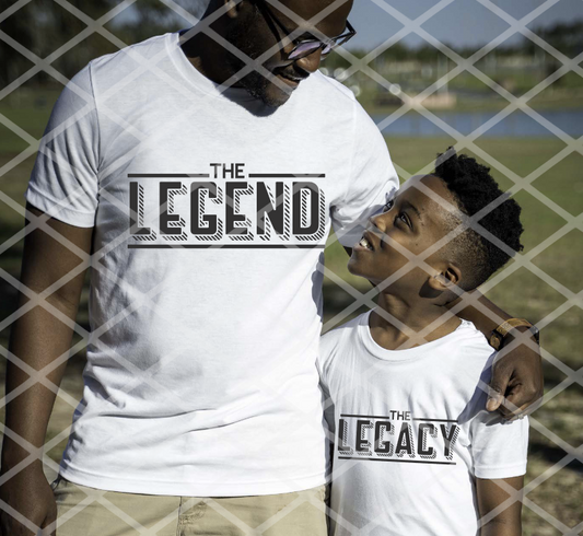 The Legend, The Legacy, DTF Ready to Press transfer