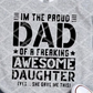 I'm proud dad of a freaking awesome daughter, DTF Ready to Press transfer