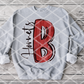 Custom Painted Letters (black) Minimum order of 5, Sublimation or DTF Transfer