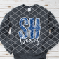 Custom Painted Letters (black) Minimum order of 5, Sublimation or DTF Transfer