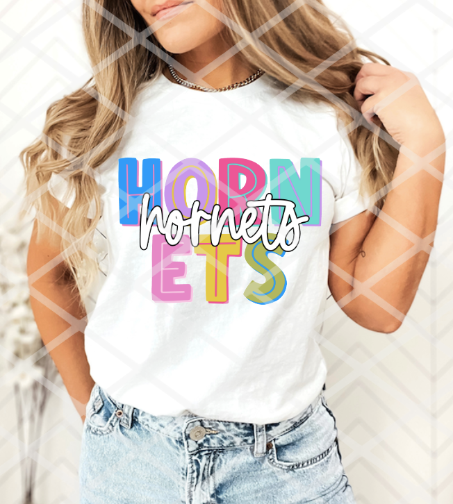 Hornets Big and Bright Sublimation, DTF, or HTV Transfer