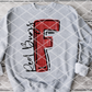 Painted F Red Bugs (black) Sublimation or DTF transfer