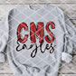 Painted CMS Eagles (black) Sublimation or DTF transfer
