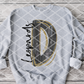 Painted D Leopard (black) Sublimation or DTF Transfer