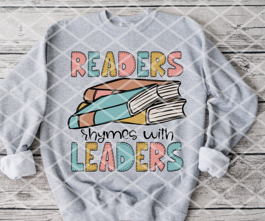 DTF Readers rhyme with Leaders, Ready to Press Transfer