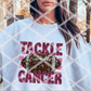 Tackle Cancer Football Sparkle, Breast Cancer, Sublimation or DTF Transfer