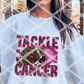 Tackle Cancer Football with Number Sparkle, Breast Cancer, Sublimation or DTF Transfer