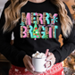 Merry Bright Sublimation or DTF Transfer