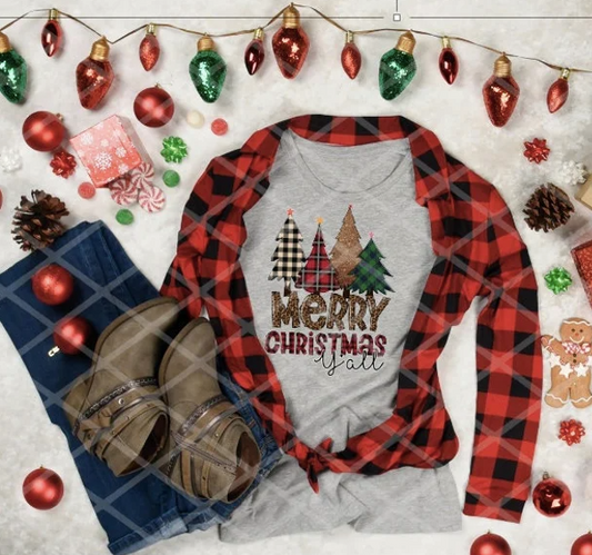 Merry Christmas Sublimation or DTF Transfer