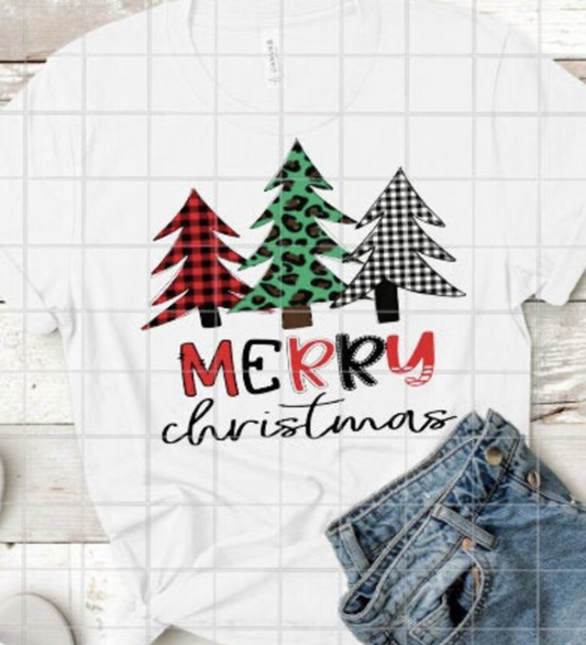 Merry Christmas Sublimation or DTF Transfer