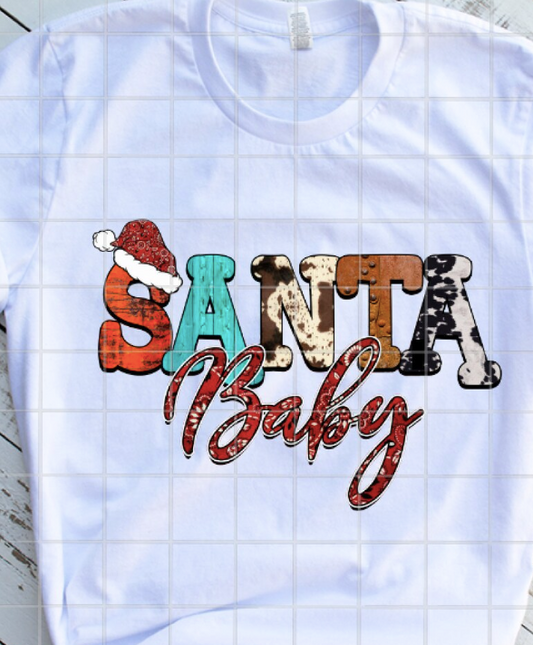 Santa Baby Sublimation or DTF Transfer