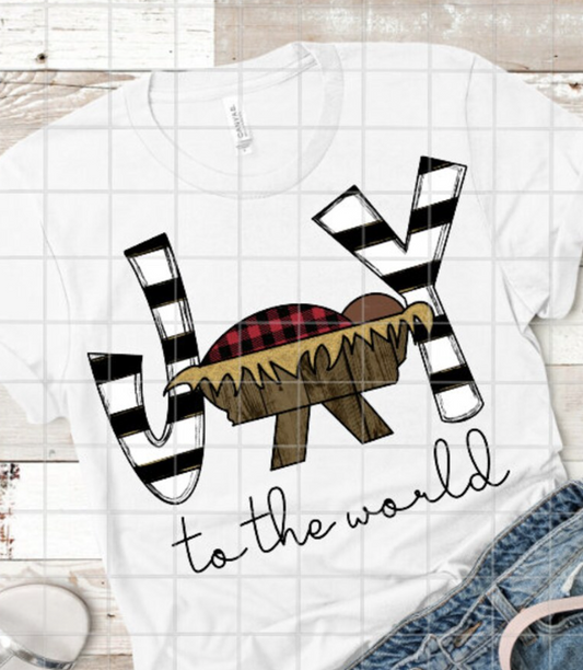Joy to the World Dark Skin Sublimation or DTF Transfer