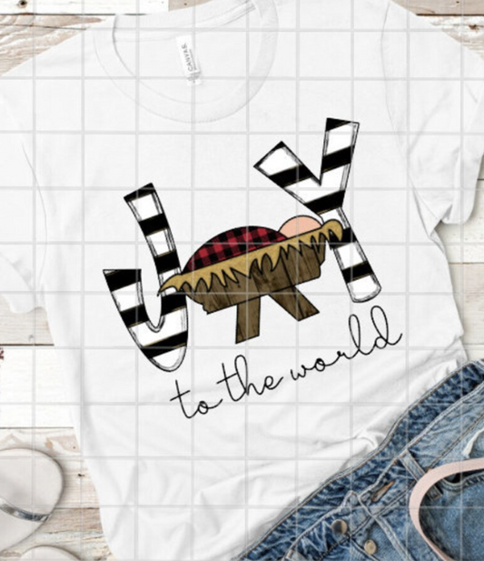 Joy to the World Light Skin Sublimation or DTF Transfer