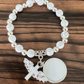 Sublimation Cross Bead Bracelet with Angel Wings Cross