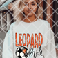 Leopard Pride/Spirit Any Sport Custom Sublimation or DTF Transfer.