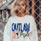 Outlaw Pride/Spirit Any Sport Custom Sublimation or DTF Transfer.