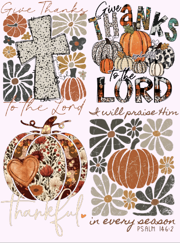Fall / Thanksgiving Christian Gang Sheet
