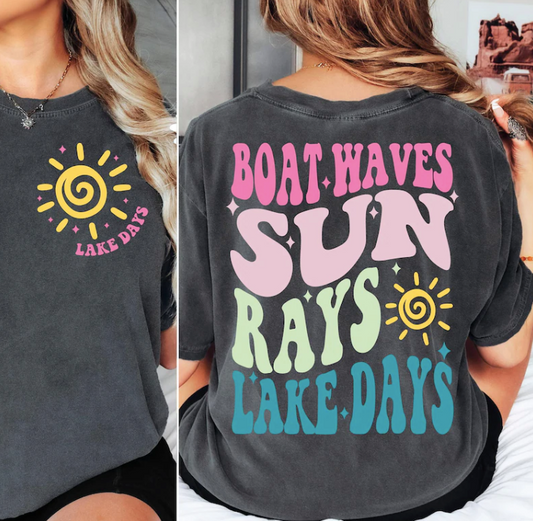 Boat Waves Sublimation or DTF Transfers