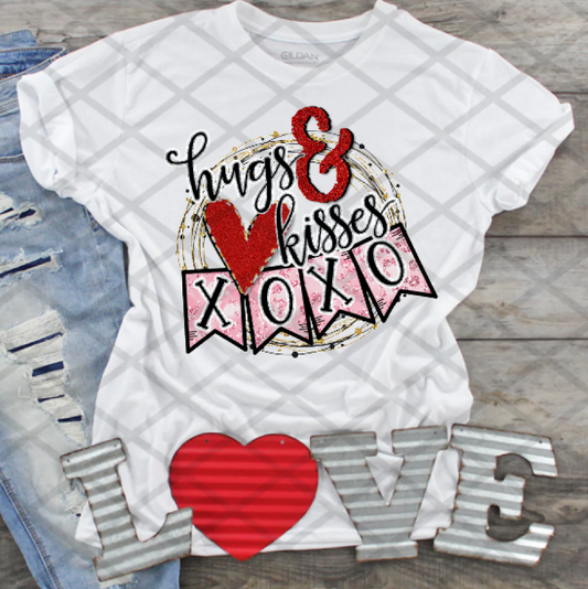 Hugs and Kisses, DTF Valentine's Day, Ready to Press