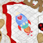 Rocket Ship, DTF Valentine's Day, Ready to Press