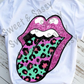 Leopard print tongue, Lips, DTF Valentine's Day, Ready to Press
