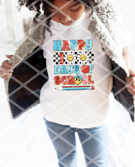 Happy 100th Day of School, 100 Days, Ready to Press