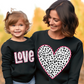 Dalmatian Heart Pink Outline Or Love with Pink Outline, Valentine's Day, Ready to Press