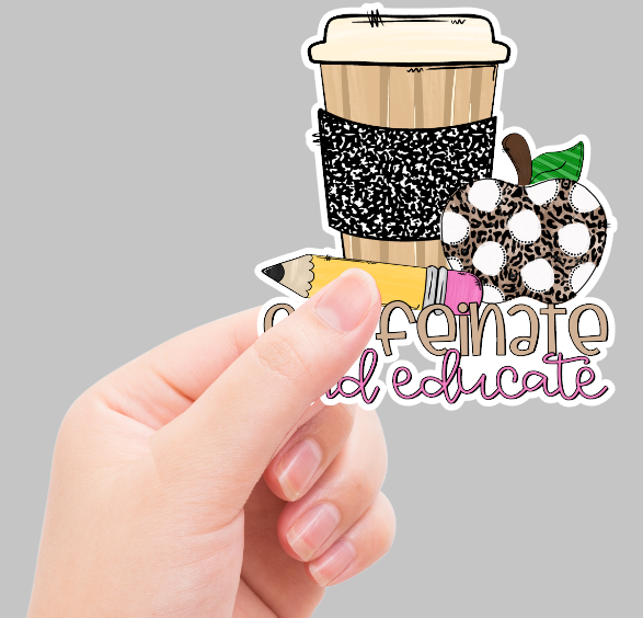 Teacher Occupation Stickers, 4 Pack, Permanent Vinyl Decals ($1.50 each)
