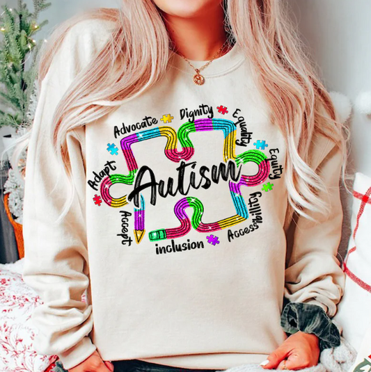 Autism, Sublimation or DTF Transfers
