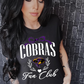 Cobras Fan Club in white School Spirit Sublimation or DTF Transfer