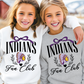 Indians Fan Club in black School Spirit Sublimation or DTF Transfer