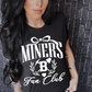 Miners Fan Club in white School Spirit Sublimation or DTF Transfer