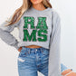 Rams Cheer Green School Spirit Sublimation or DTF Transfer