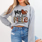 Football Heart is on Sublimation or DTF Transfers