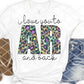 I love you to AR and back Arkansas Sublimation or DTF Transfers
