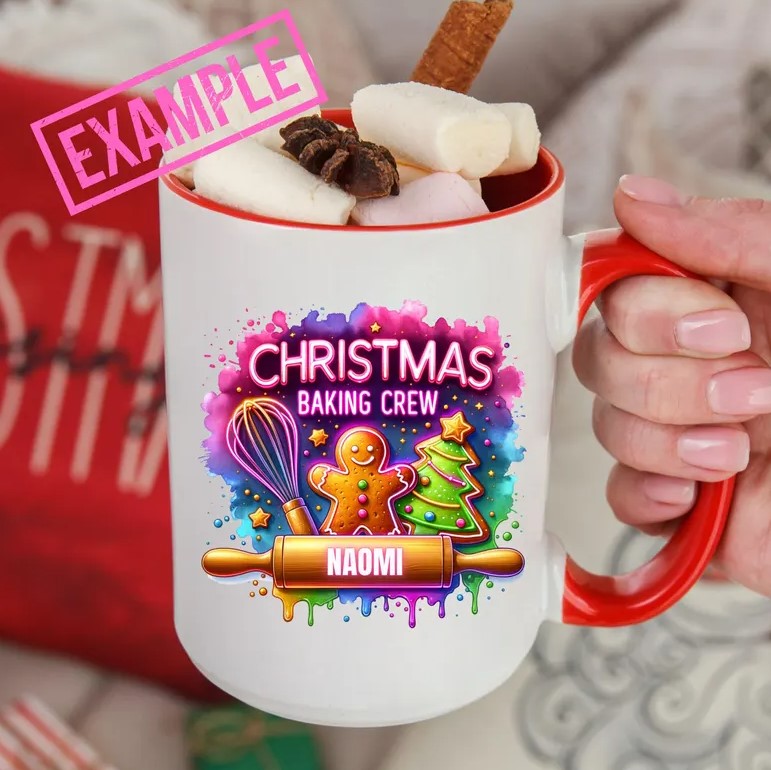 Christmas Baking Crew with Family Name Sublimation or DTF Transfer