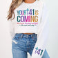 Your 41 is coming with sleeve Sublimation or DTF Transfers