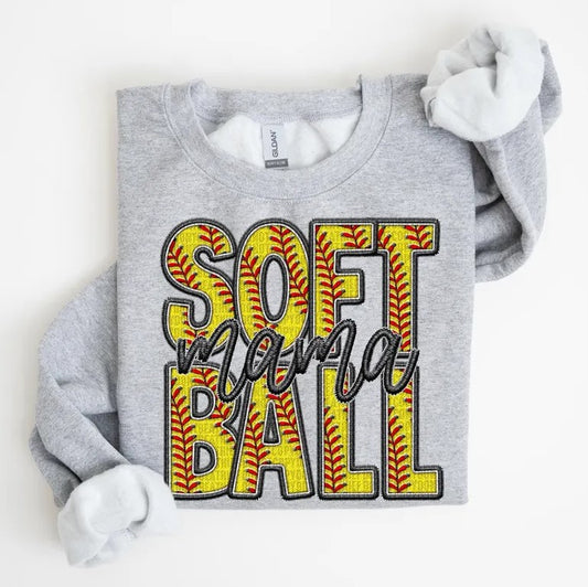Mama Softball, Ready to Press Sublimation or DTF Transfer