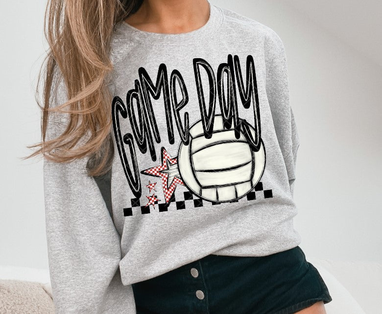 Game Day Volleyball, Any color, Ready to Press Sublimation or DTF Transfer