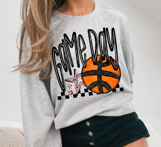 Game Day Basketball, Any color, Ready to Press Sublimation or DTF Transfer