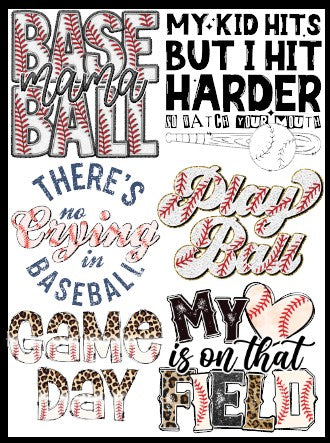 Baseball Pre-Made Gang Sheet