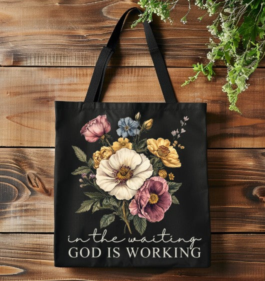 in the waiting God is working Sublimation or DTF Transfers
